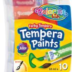 Tubo Tinta Tempera 10 ml com Pincel 10 Cores - COLORINO