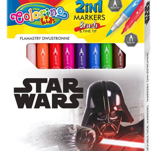 Caixa 10 Marcadores Duplos Colorino Disney Star Wars - COLORINO