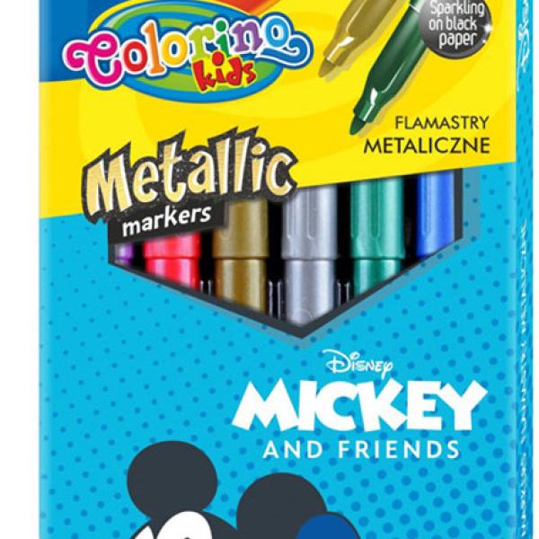 Caixa 6 Marcadores Metálicos Colorino Disney Mickey - COLORINO