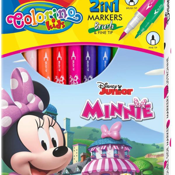 Caixa 10 Marcadores Duplos Colorino Disney Minnie - COLORINO