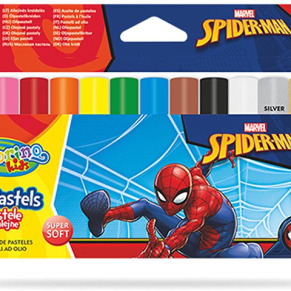 Caixa 12 Cores Óleo Pastel Colorino Disney Spiderman - COLORINO