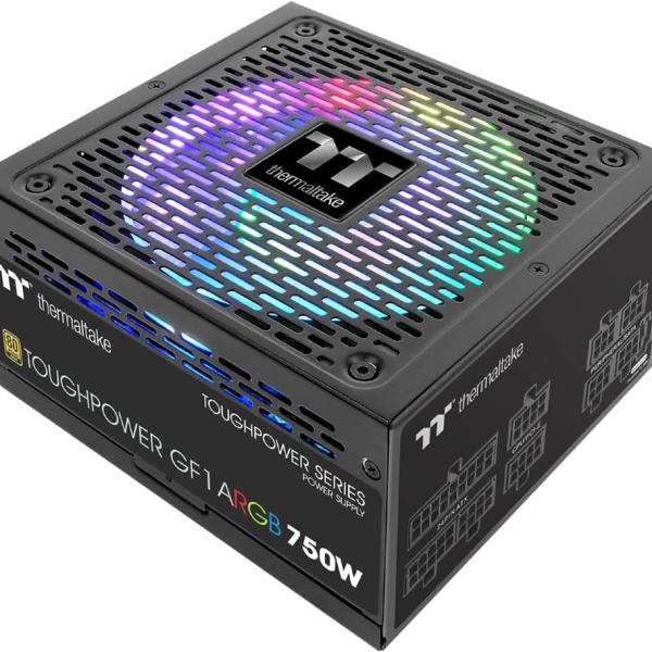 Fonte de Alimentação Toughpower GF1 ARGB 750W 24 - pin ATX (Preto) - THERMALTAKE