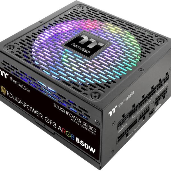 Fonte de Alimentação Toughpower GF 3 ARGB 850W 24 - pin ATX (Preto) - THERMALTAKE