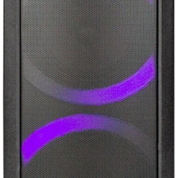 Coluna Portátil Bluetooth PS09BT 500W LED c/ Microfone (Preto) - REFLEXION