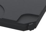 Base para Chapéu de Sol de 4 Peças Suporte para Chapéu de Sol para Jardim Pátio Exterior 50x50x7,5cm Preto
