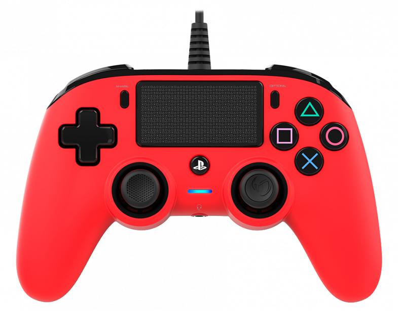 Comando Compact Controller c/ Fios PS4 (Vermelho) - NACON