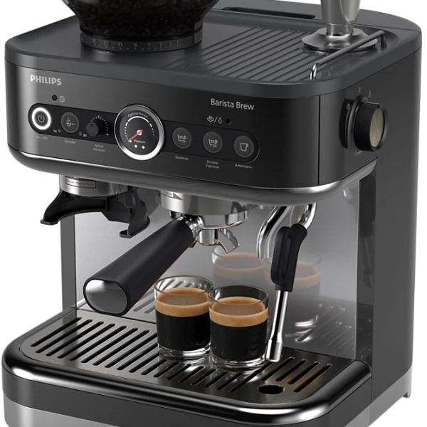 Máquina de Café Expresso Semiautomático Barista Brew 1350W PSA3218/10 (Preto) - PHILIPS