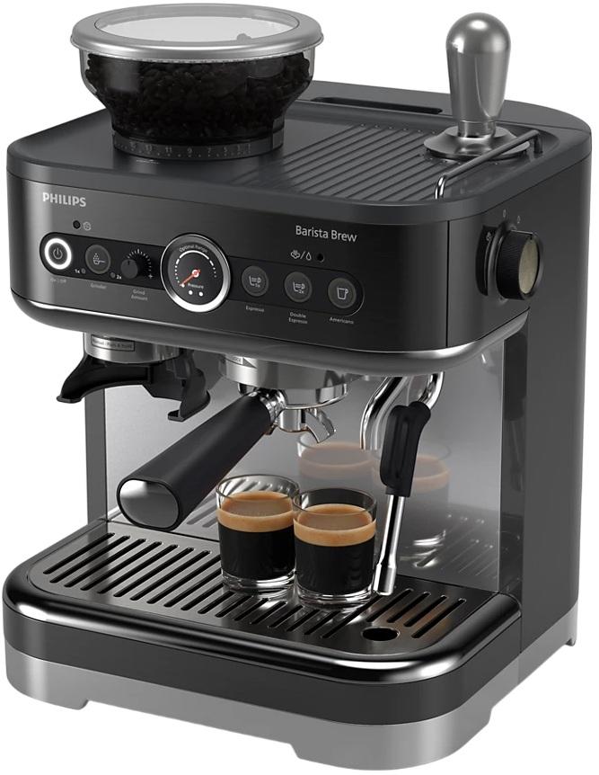 Máquina de Café Expresso Semiautomático Barista Brew 1350W PSA3218/10 (Preto) - PHILIPS