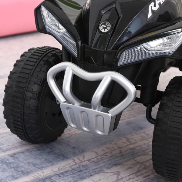 Quadriciclo para Crianças Carro Andador Infantil com Luzes e Música Desenho Inovador Carga 20kg 67,5x38x44 cm Preto