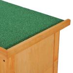 Coelheira de Madeira Exterior de 2 Níveis Gaiola para 1 - 2 Coelhos Animais Pequenos com Teto Asfáltico Dobrável e 2 Bandejas Removíveis 90x45x90cm Madeira