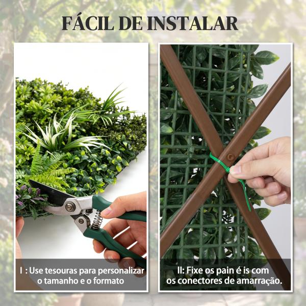 Sebe Artificial para Ocultação de Jardim em Rolo 1x1 m Vedação de Privacidade de Hera Artificial para Varanda Exterior