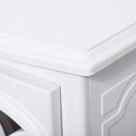 Lareira Elétrica Portátil 1000/2000W com Simulação de Chama Termostato Ajustável e Proteção de Superaquecimento para Salas de até 25m² 36,5x24x41,5cm Branco