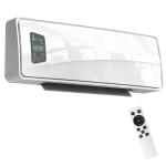 Aquecedor Elétrico de Baixo Consumo de Parede 2000W com 3 Modos Ecrã LED Termostato Temporizador e Oscilação 54x18,7x14,5 cm Branco