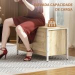 Baú de Armazenamento 95L Baú de Arrumação com Tampa Banco de Armazenamento com Dobradiça de Segurança 80x40x50 cm Madeira