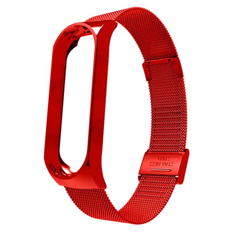 Correia Metálica Milanesa p/ Pulseira Mi Band 5 e Mi Band 6 (Vermelho) - XIAOMI