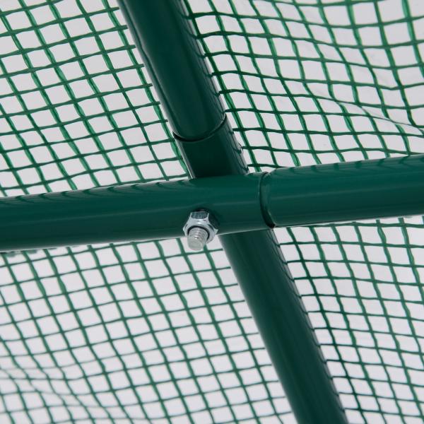 Estufa Tipo Túnel 250x200x200cm Estufa de Jardim com Janelas e Portas Enroláveis para Cultivo de Plantas Verde