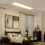 Conjunto de 4 Candeeiros de Teto Reguláveis em Cor com Interruptor DIP e de Parede 3000K/4000K/6000K 120x30x3,7 cm Branco