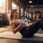 Conjunto de Discos de Pesos de 4 Peças 2x5 kg e 2x2,5 kg com Orifícios de 2,5 cm para Treino Fitness Preto