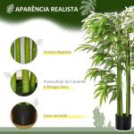 Bambú Artificial 140cm com Vaso Planta Artificial para Interior e Exterior Decoração de Casa Escritório Verde
