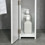 Coluna Casa de Banho com 2 Portas e 2 Prateleiras Armário Alto para Casa de Banho Estilo Moderno 15,2x29,8x118cm Branco
