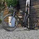 Estacionamento para Bicicletas Suporte para Bicicletas de Aço para Interior e Exterior 59x41x38 cm Preto