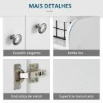 Sapateira Armário Multiuso com 2 Portas Prateleiras Interiores e 4 Prateleiras Exteriores com Altura Ajustável 83x30x90 cm Branco