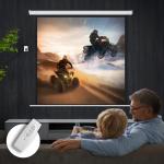 Tela de Projeção 189,5x189,5 cm 233,7 cm 1:1 HD 4K Rolo - tela para Cinema em Casa para Cinema em Casa Apresentações de Escritório