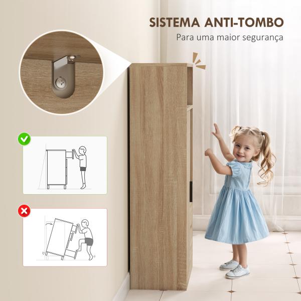 Móvel de Casa de Banho Estreito com 2 Gavetas Compartimento Aberto e Prateleiras Ajustáveis 50x25x100 cm Madeira