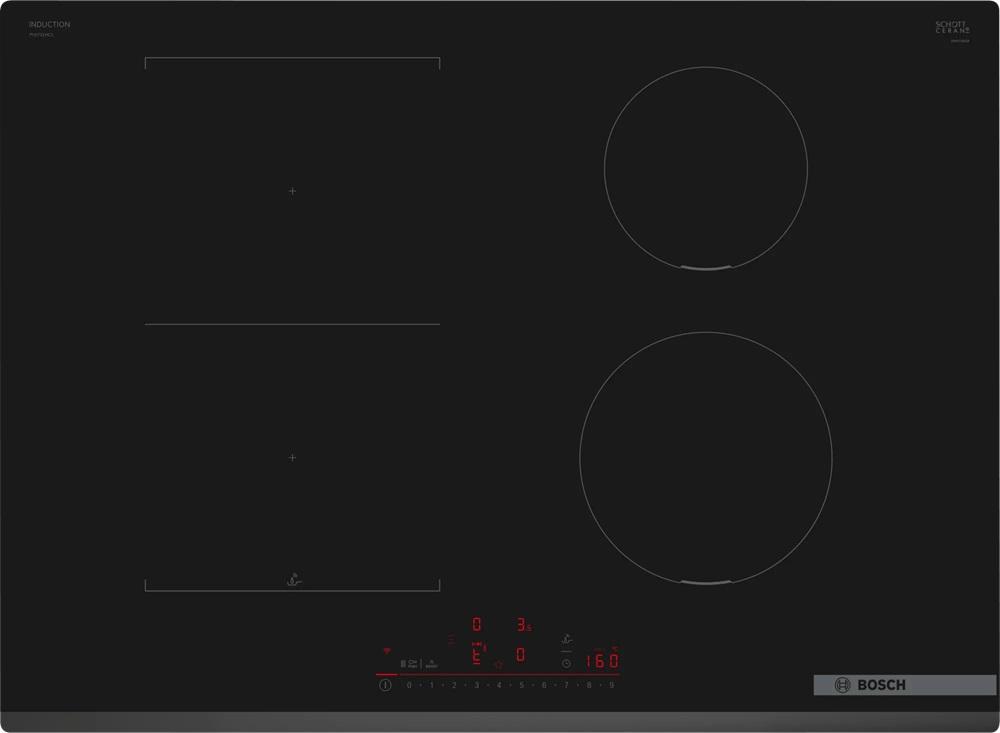 Placa de Indução Serie 6 PVS731HC1E 70cm 4 Zonas 7400W (Preto) - BOSCH