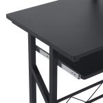 Mesa de Computador com 1 Gaveta Bandeja para Teclado e Suporte para CPU para Escritório Estúdio 90x50x95 cm Preto
