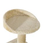 Árvore arranhador para gato com poste cama plataforma com cobertor veludo de sisal 50x50x100cm bege