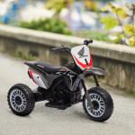 Mota Elétrica com Licença Honda CRF450RL Bateria 6V com Velocidade 3km/h Buzina e Som de Arranque 71x40,5x43,5 cm Cinza