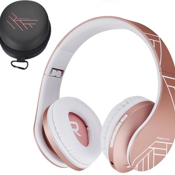 Auscultadores Infantil P2 (Rosa/Dourado) - POWERLOCUS