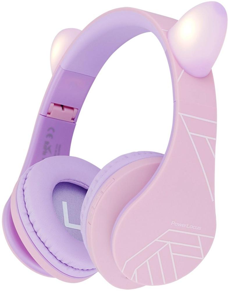 Auscultadores Infantil P2 c/ Orelhas (Roxo/Rosa) - POWERLOCUS