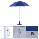 Chapéu de Sol de Praia com Painéis Laterais Tipo Tenda Chapéu de Sol para Praia com Proteção UV50 Φ210x222cm Azul