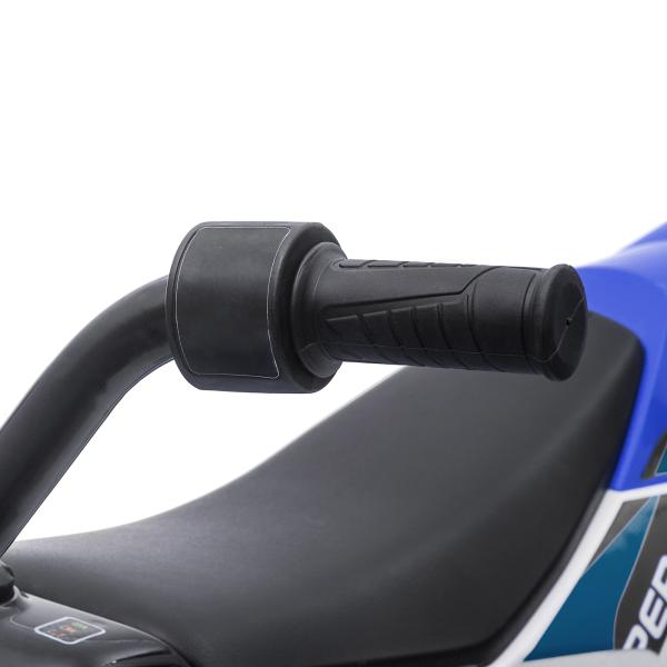 Mota Elétrica para Crianças acima de 3 Anos 12V Mota de Brinquedo Infantil com 2 Rodas de Equilíbrio Velocidade Máx. 8km/h Arranque Suave 106,5x51,5x68cm Azul