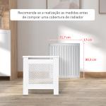 Cobertura de Radiador de MDF Cobertura para Radiador com Prateleira Estilo Moderno 78x19x82 cm Branco