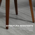 Conjunto de 2 Cadeiras de Sala de Jantar Modernas com Assentos Estofados em PU e Pés de Madeira 47,5x55x85cm Cinza e Madeira