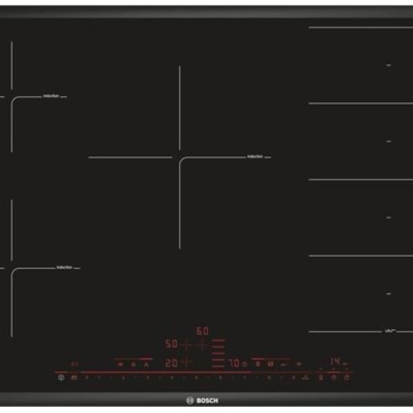 Placa de Indução 5 Zonas 816x527mm 7400W (Preto) - BOSCH