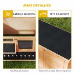 Coelheira de Madeira Gaiola para Coelhos com Telhado Asfáltico Rebatível Portas com Fecho Bandejas Removíveis 112x50x54 cm Amarelo