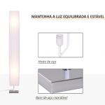 Candeeiro de Pé com 2 Casquilhos E27, Ecrã em Tecido, Interruptor de Pedal e Base em Aço Inoxidável, Branco