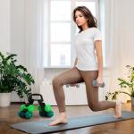 Conjunto de Halteres 2 x 3kg 2 x 4kg e 2 x 5kg Halteres Hexagonais com Suporte de Armazenamento para Treino Multicor