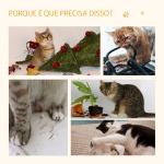 Árvore para Gatos de 2 Níveis com Caverna Superior Postes Arranhadores de Sisal Natural Almofadas Laváveis e Bola de Brinquedo 35x35x81cm Carvalho