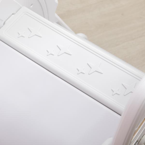 Escorregador para Crianças de 18 - 36 Meses com 3 Degraus Antiderrapantes 157x46,5x80 cm Cinza