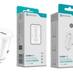 Carregador Rápido PD 27W para Carro NOVOTECK Q-008 - USB-C, 3A, Segurança Certificada Branco