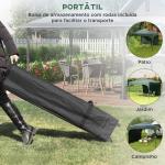 Tenda Dobrável com Altura Ajustável 1 Parede Lateral Teto com Ventilação 4 Sacos de Areia e Bolsa de Transporte 3x3 m Verde