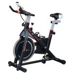 Bicicleta Estática com Resistência Ajustável Volante de Inércia de 8kg Ecrã LCD Assento e Guiador Ajustáveis 103x48x115cm Preto