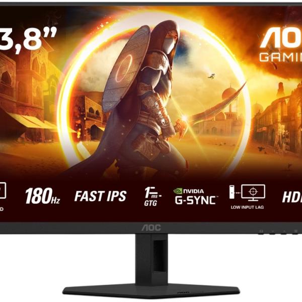 Monitor 23.8 G4 Q24G4RE Quad HD LED (Preto/Vermelho) - AOC