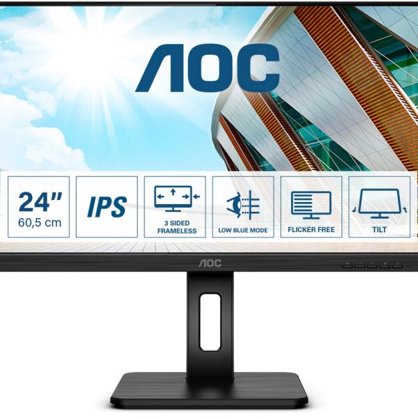 Monitor 23.8 Q24P2Q LED Quad HD (Preto) - AOC