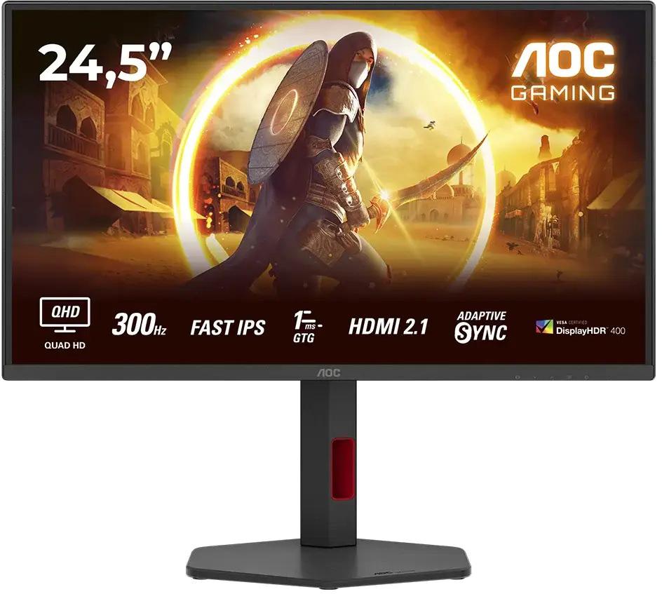 Monitor Q25G4SR IPS W - LED 24,5 QHD 16:9 300Hz VESA Adaptive Sync - AOC